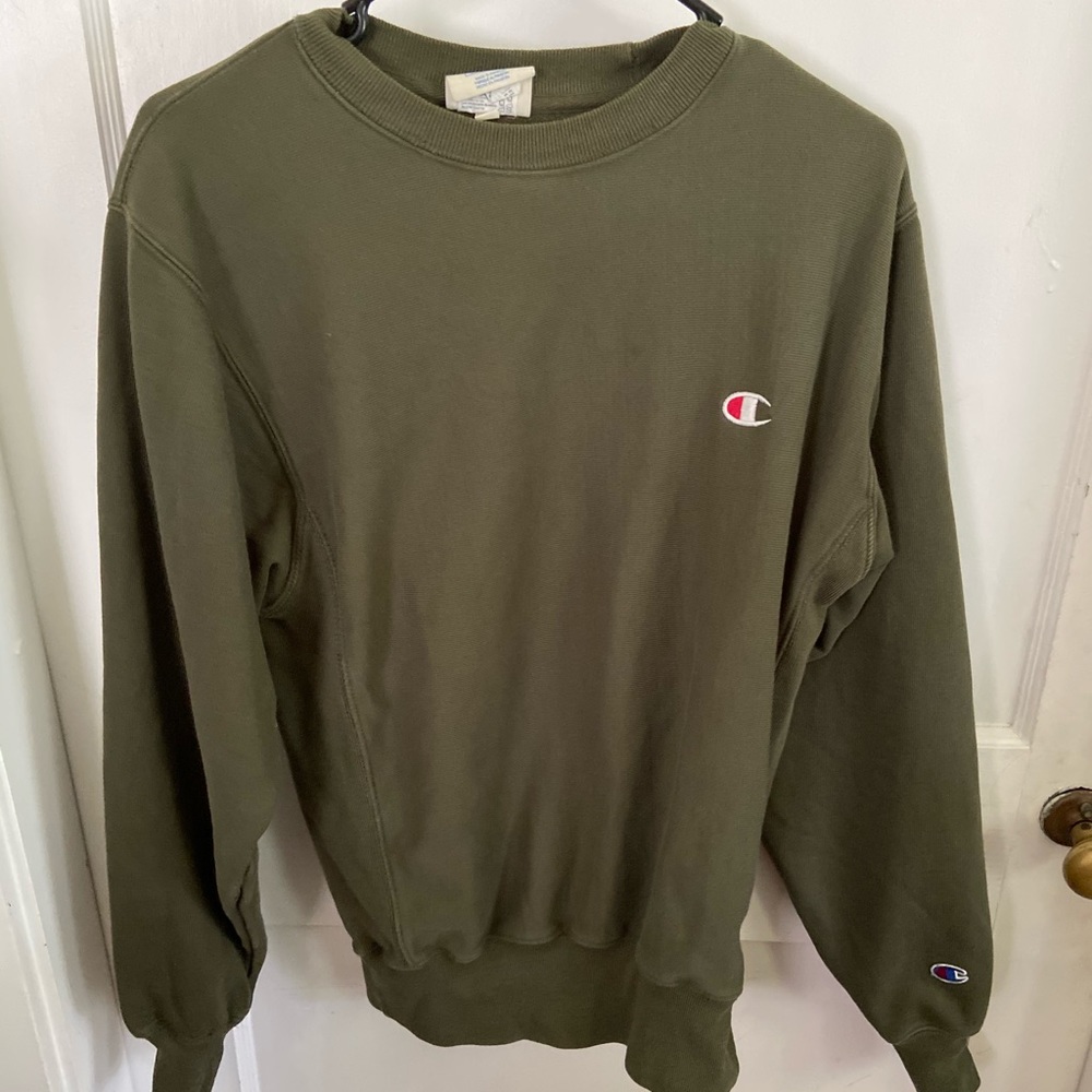 Champion green sweatshirt, small
